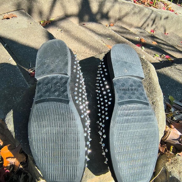 Steve Madden P-Dreemz Black Leather Spike Studded Loafers Men's 7 Women's 9 - Picture 3 of 3